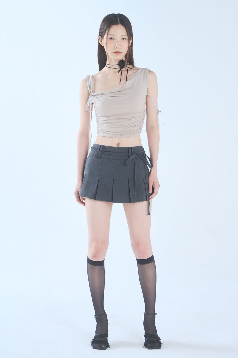 DEW COWL TOP beige
