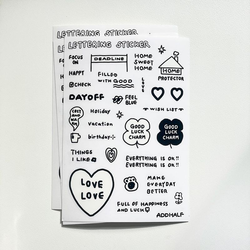 lettering sticker