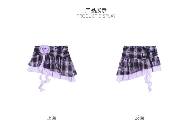 allbubbleBroken purple flower skirt