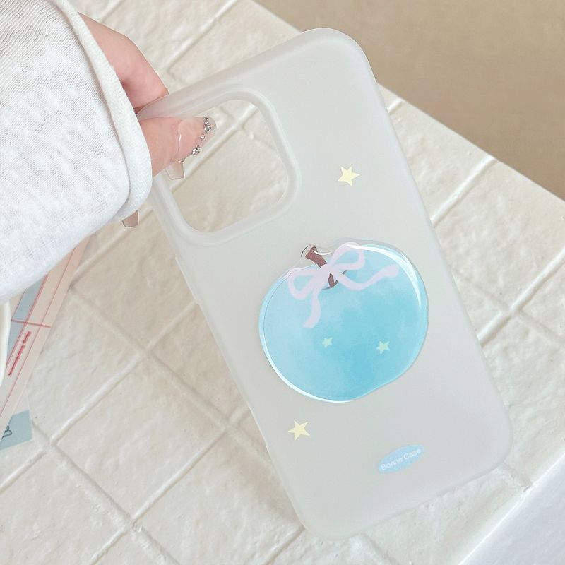 Summer Blue Apple Mood Strap Jelly iPhone Case