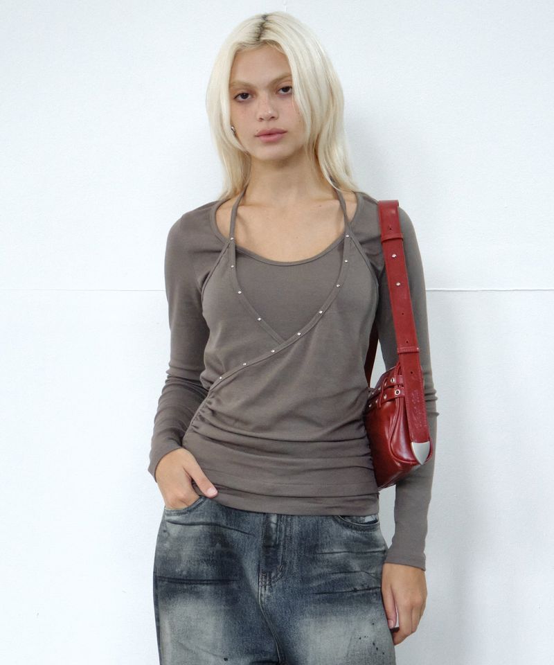 MIDNIGHT MOVE（ミッドナイトムーブ）の「double t (khaki)（Tops）」