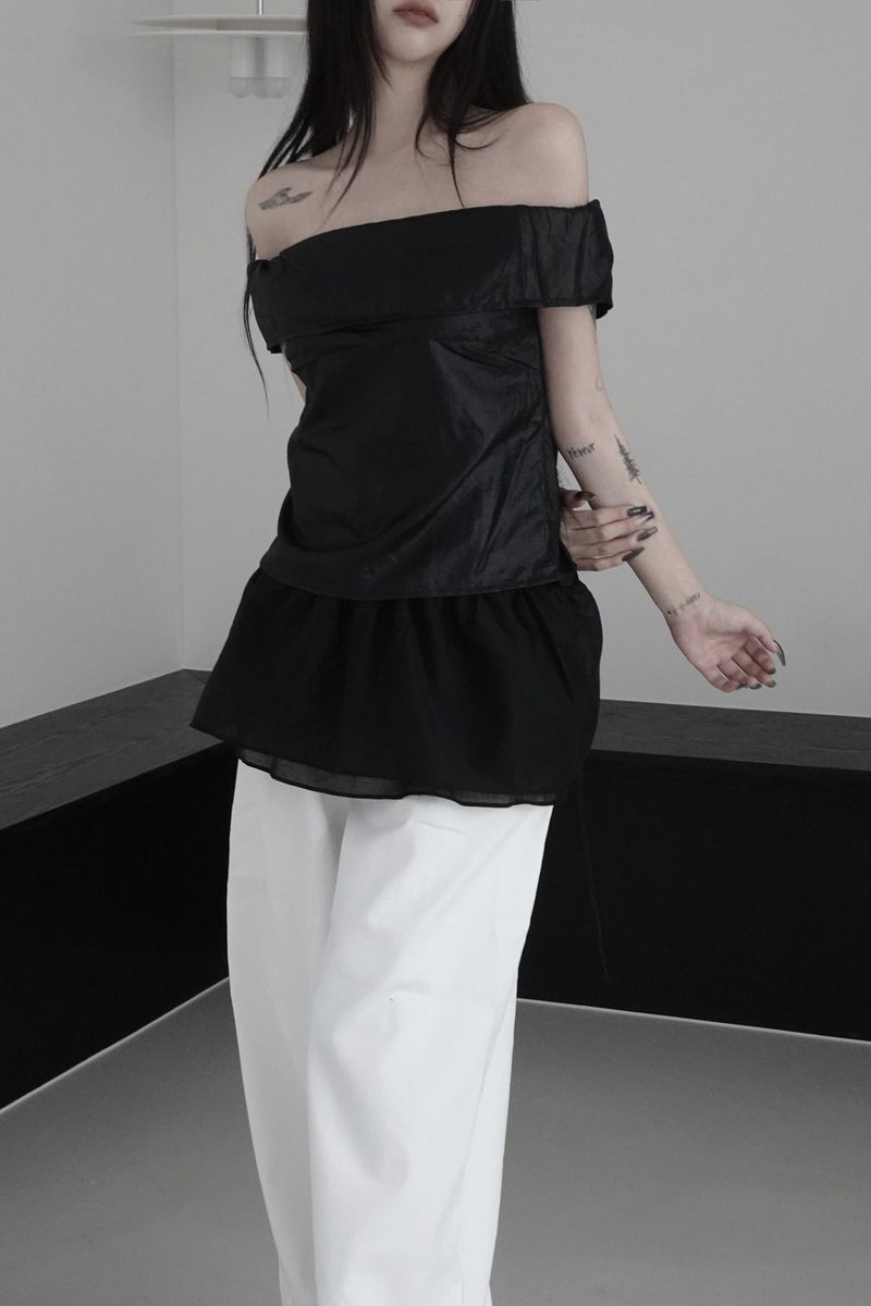 glow off shoulder top (2color)