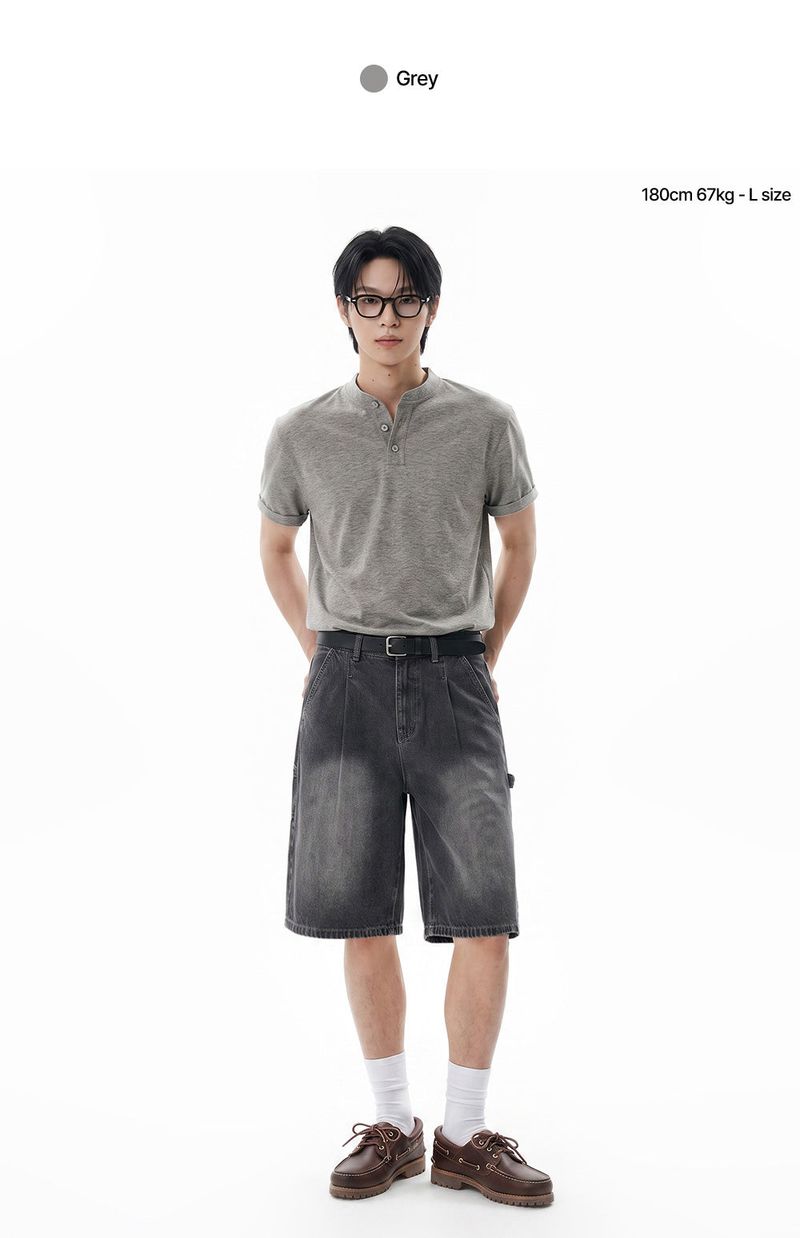 urban carpenter bermuda denim pants (gray)