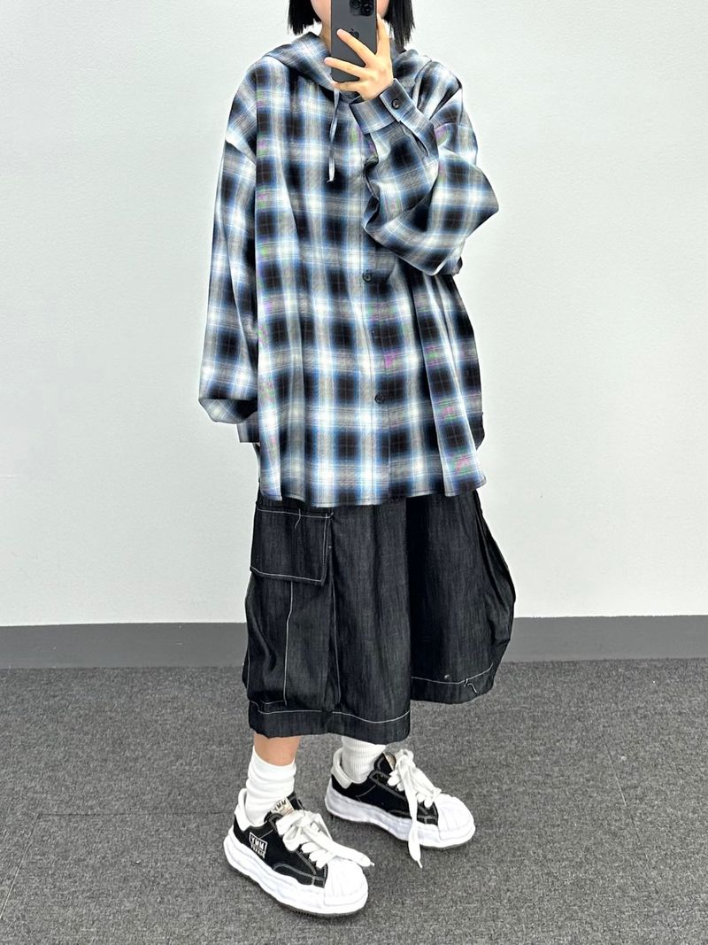  natural denim bermuda pants