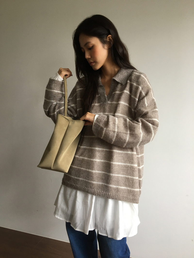Masque V-collar knit (4color)
