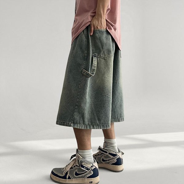 voarc（ボアク）の「Eid Banding Denim Washed Carpenter Bermuda Pants (3 colors)（Pants）」