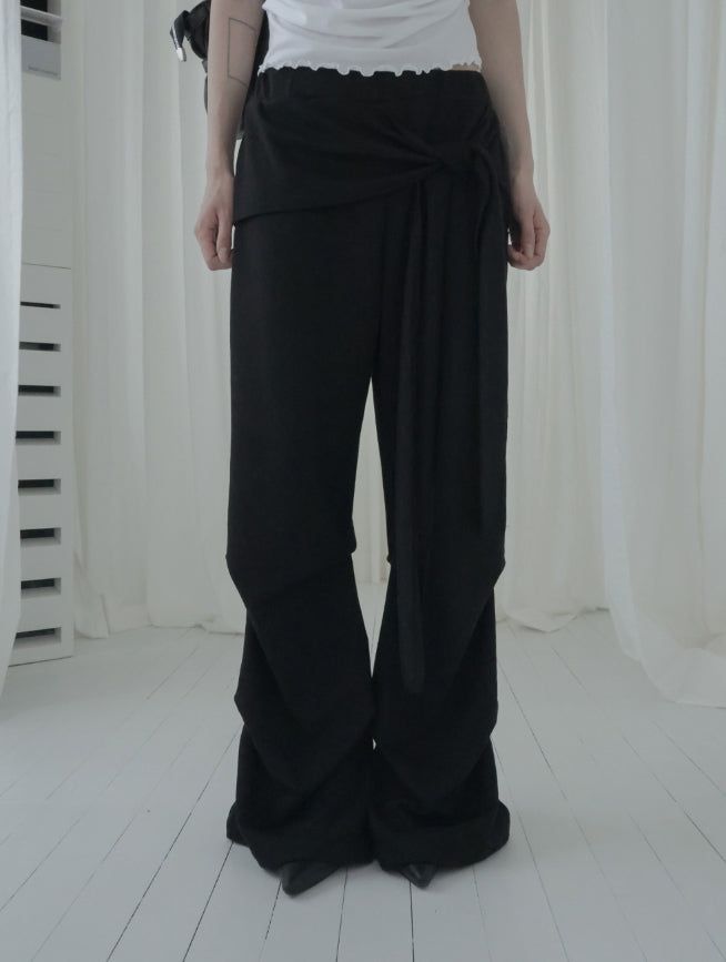 Warr Pintuck Wrap Bootcut Pants