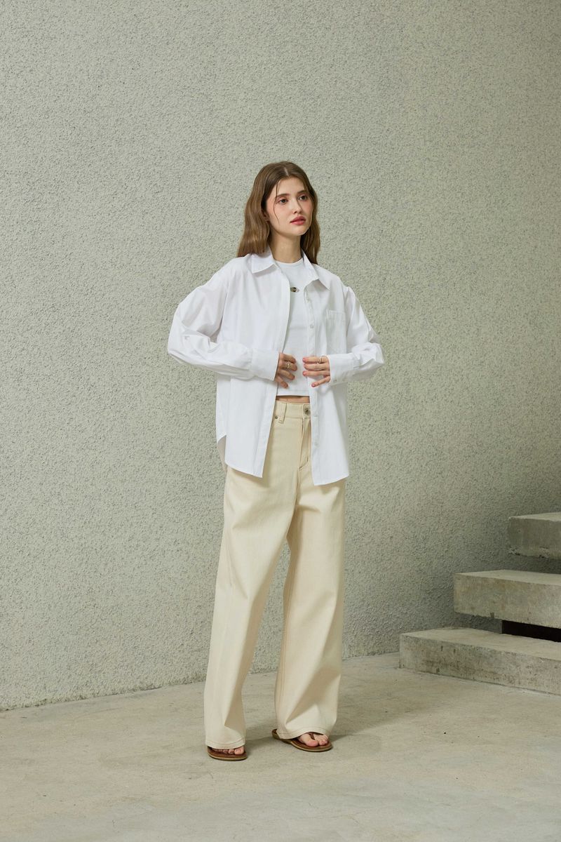 NOAH WIDE PANTS / BEIGE