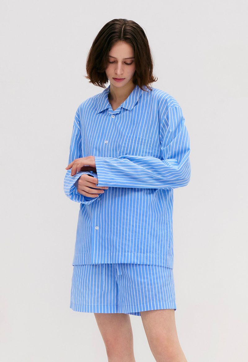 Stay Stripe Pajamas Long Set (3 Colors)