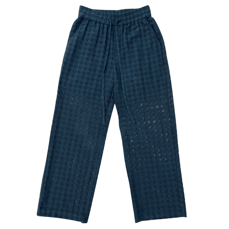 PEACOCK BLUE KNIT PANTS