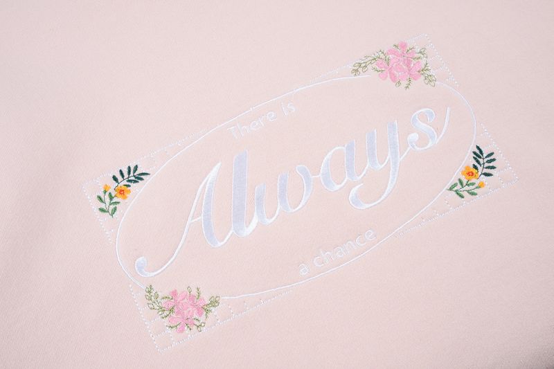 ALWAYS EMBROIDERED SWEATSHIRT(PINK)