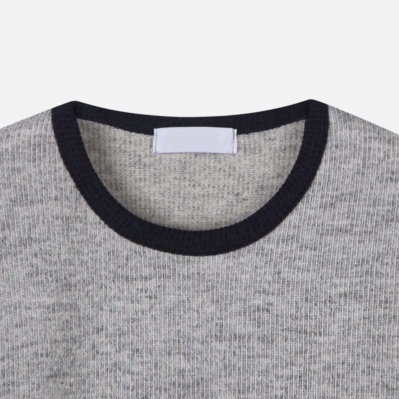 Lav Crop Contrast Knit