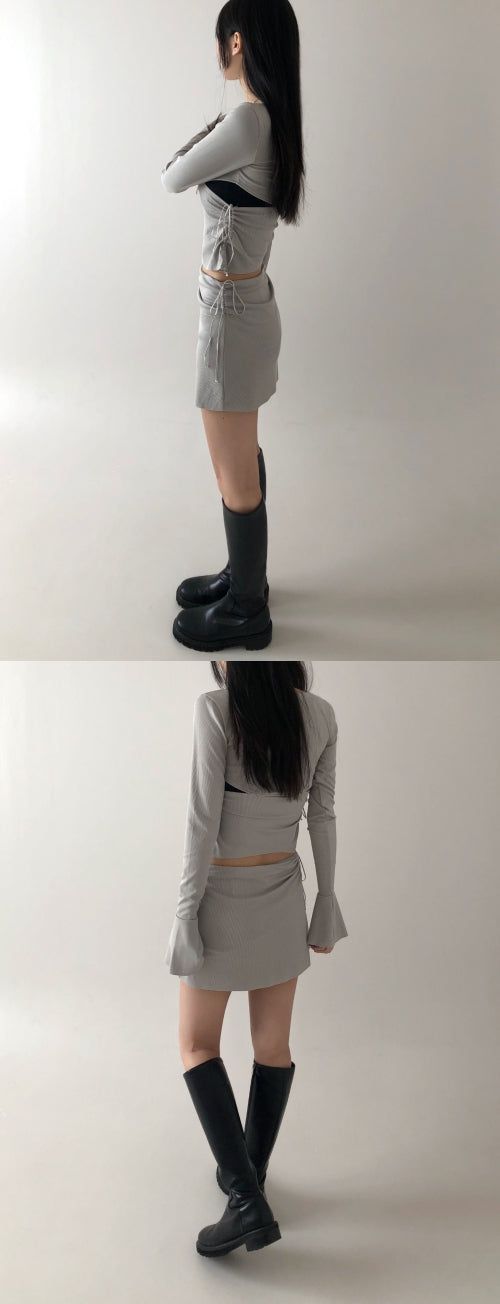 Perry Strap Shirring T (2color)