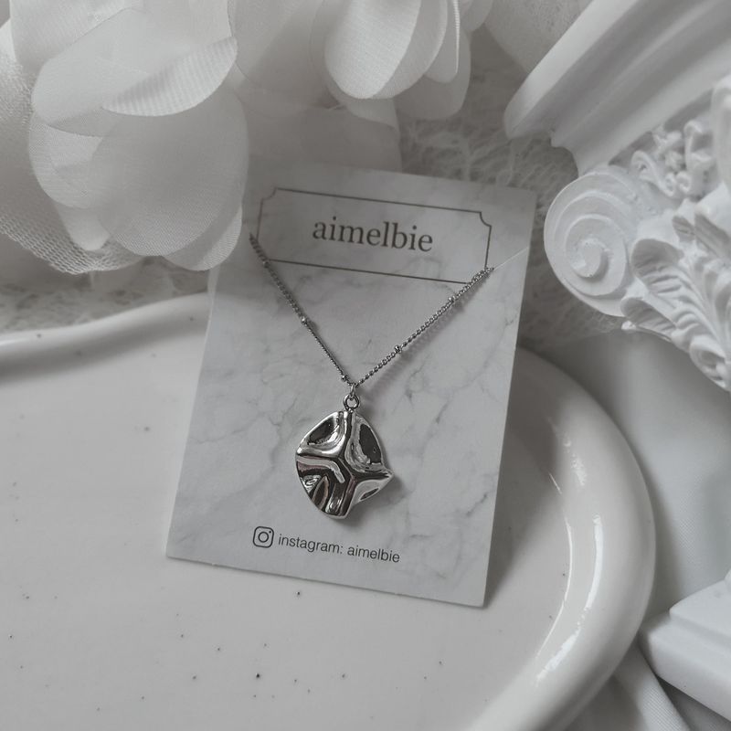 Modern Fragment Necklace - Silver