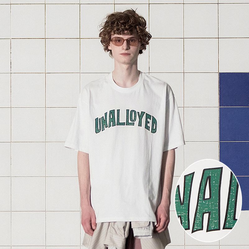UNALLOYED(アナロイド)の「ARCH LOGO T SHIRT / WHITE(Tops)」