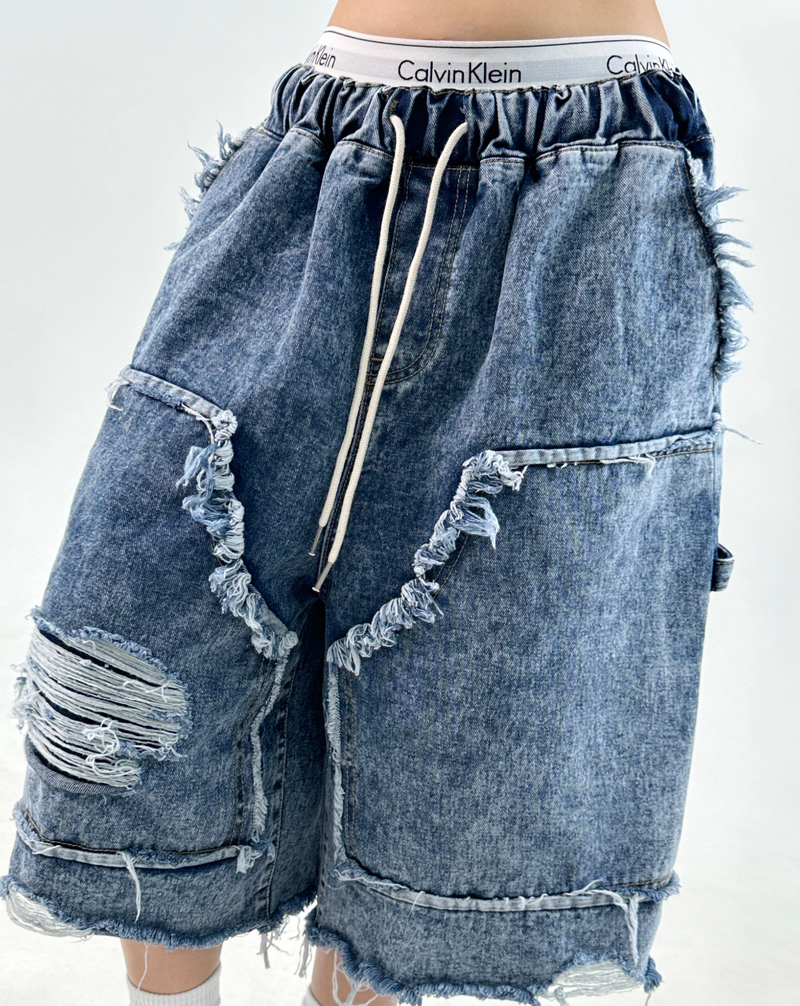 CARPENTER STRAP POINT DEMI WASH BERMUDA💙🖤 - 2 COLORS