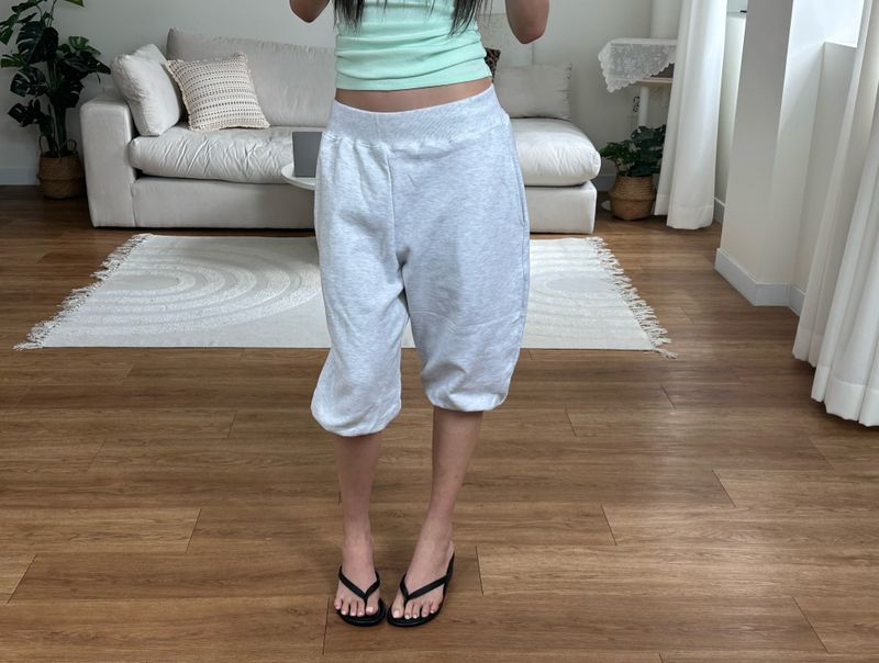 balloon sweat capri pants