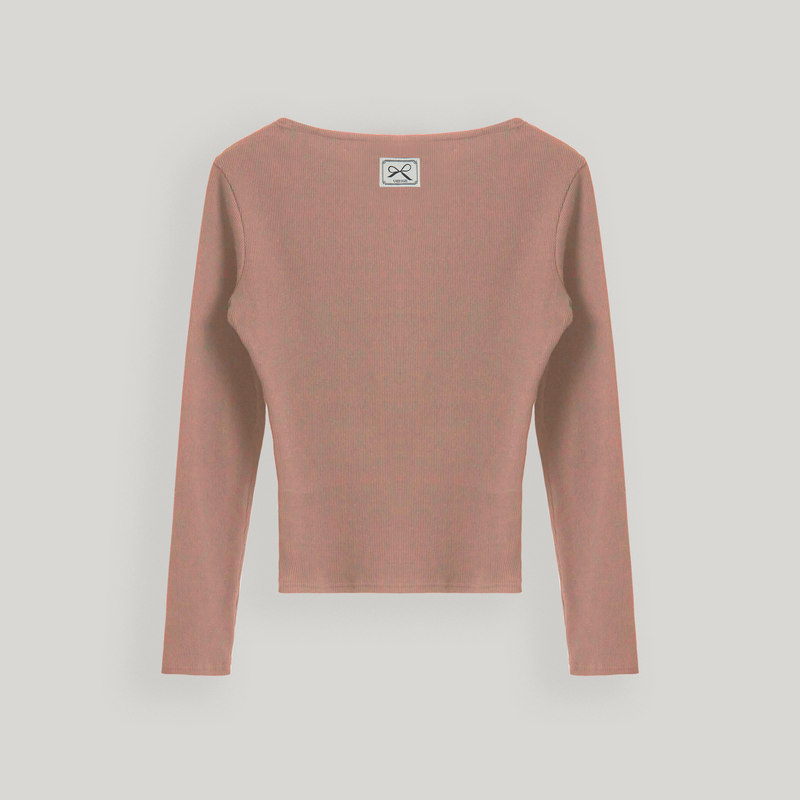 Pink Boatneck Top