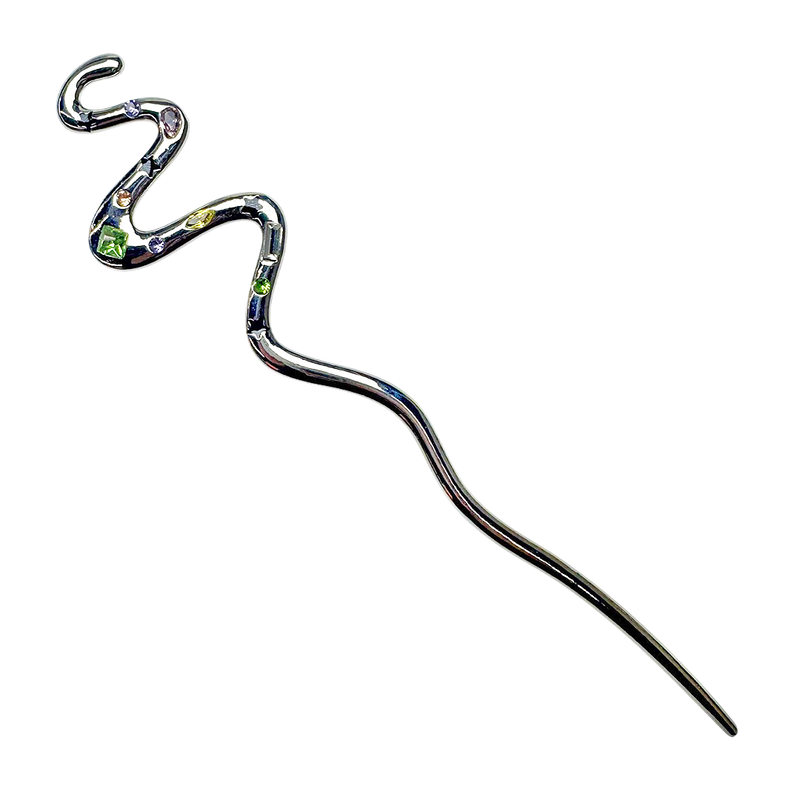 3amgang（スリーエイエムギャング）の「Kitsch cubic snake ornamental hairpin_2（Hair Accessories）」