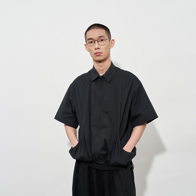 FMACM（エフエムエーシーエム）の「FMACM Nylon Quick-Dry Pleated Pocket Short-Sleeved Shirt（Tops）」