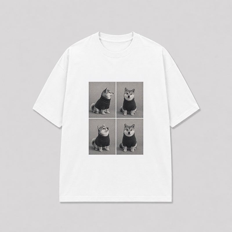 ASCLO（エジュクロ）の「[A-T0199] シバモノクロフォト半袖T（Tops）」