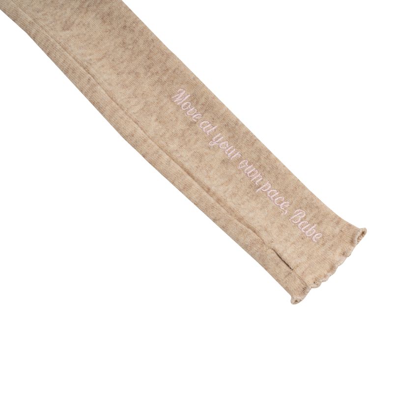 SOFT CREAM LETTERING BOLERO - BROWN