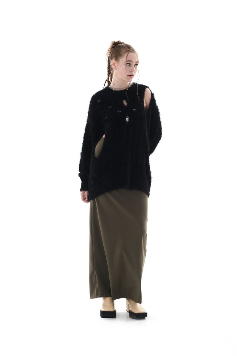 STITCH MAXI SKIRT