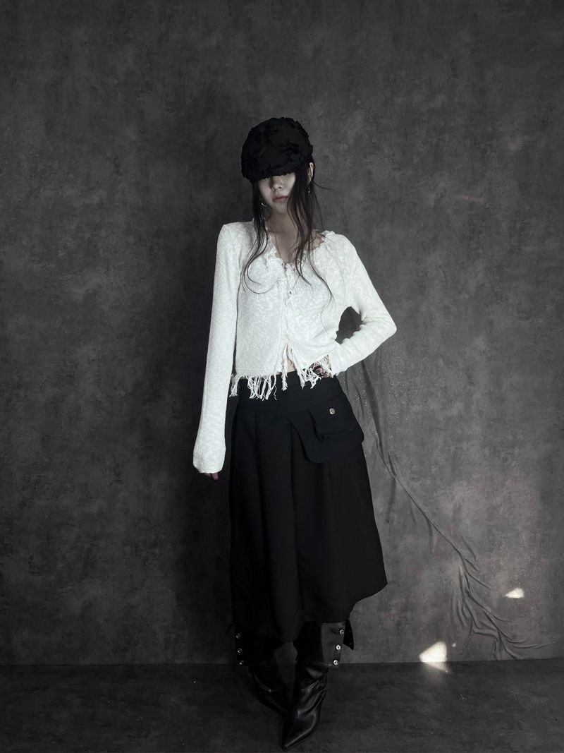 URBAN UNIQUE（アーバンユニーク）の「wrap pocket set midi skirt（Skirts）」