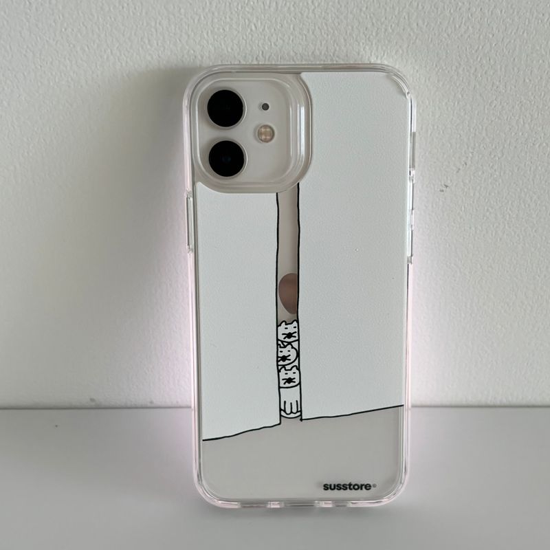 cat watching phone case