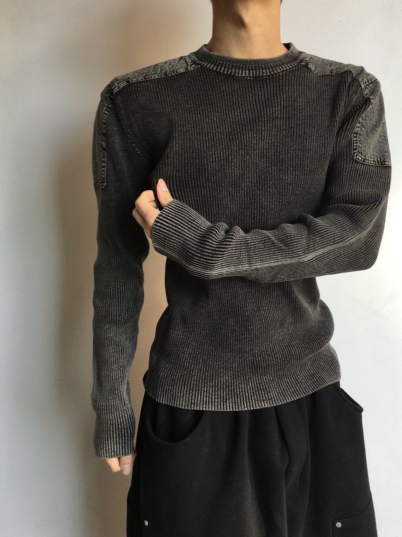 Finer Shoulder Panel Washed Long Sleeve 2C