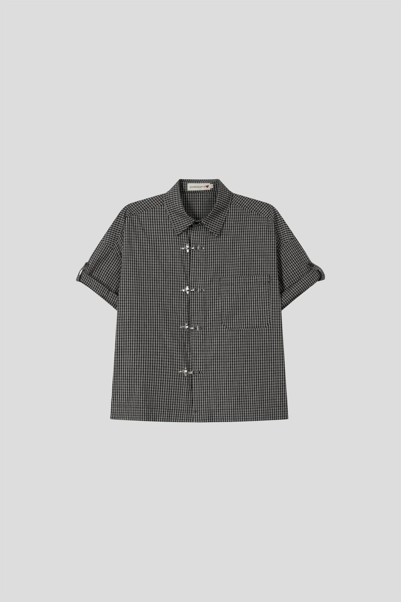 crop buckle shirt(2colors)
