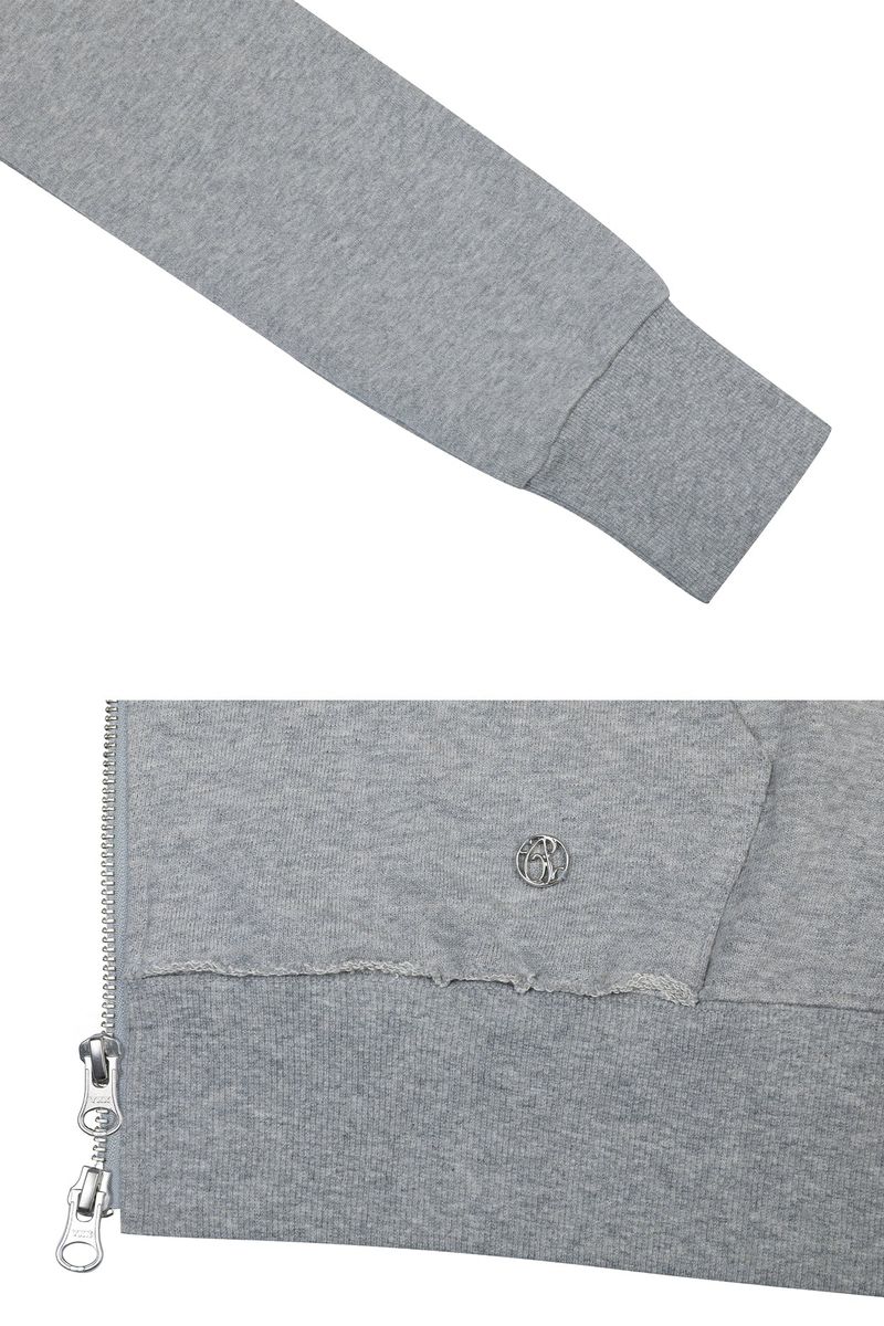 BLOOM ZIP-UP JACKET melange grey