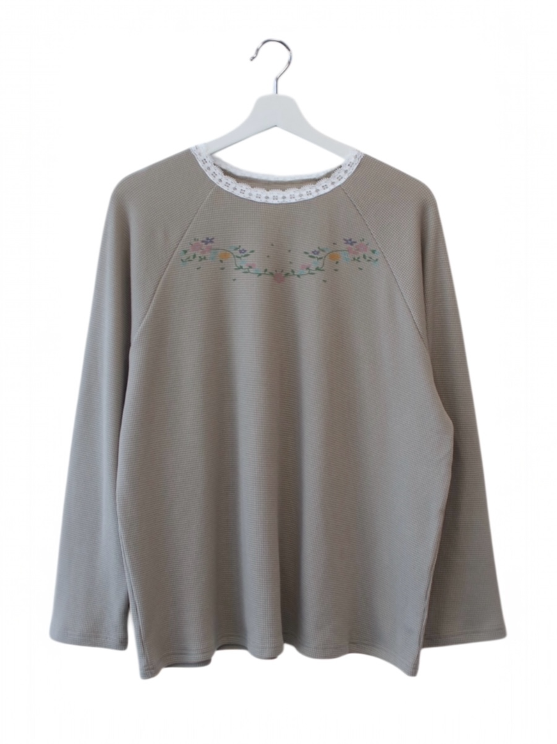 garden waffle lace T