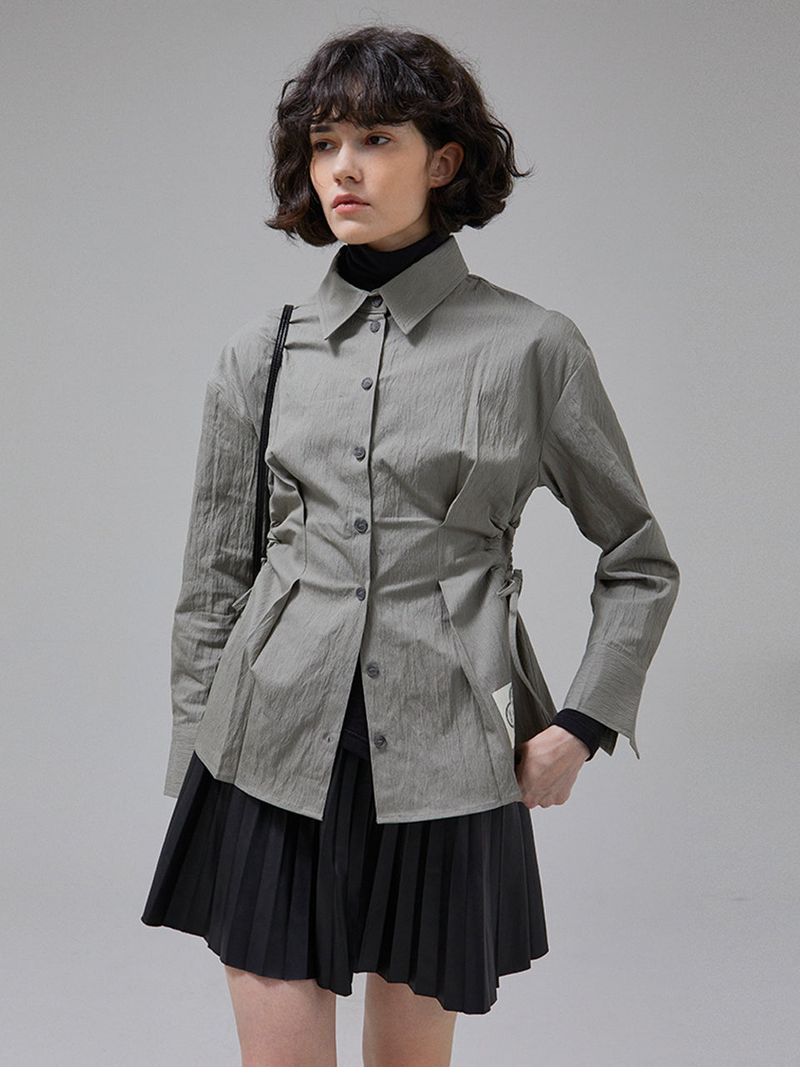 VITALSIGN（バイタルサイン）の「[LINE] Circle String Wrinkle Shirt (2colors)（Tops）」