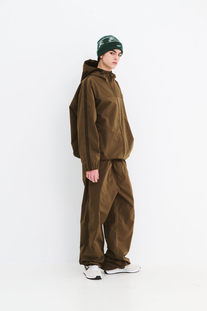 SP LINE WIDE JOGGER PANTS BROWN