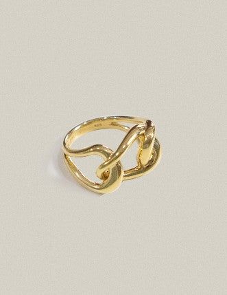 Seashells Chain Ring Gold