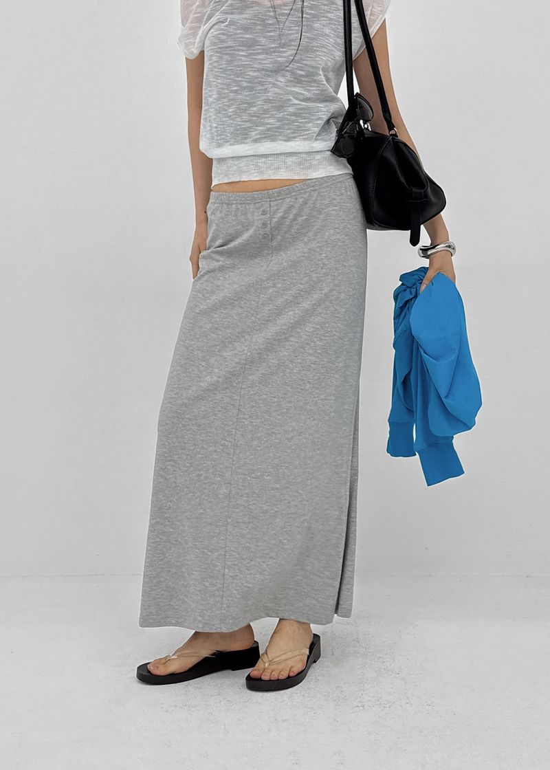 BLACKUP（ブラックアップ）の「[MADE] Babishell Modal Banding Long Skirt（Skirts）」