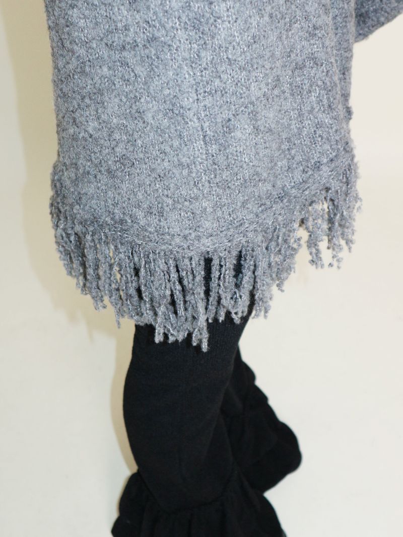 Puddle Demoor Tester Damage Long-Sleeved Knitwear Dress (Muffler Set)