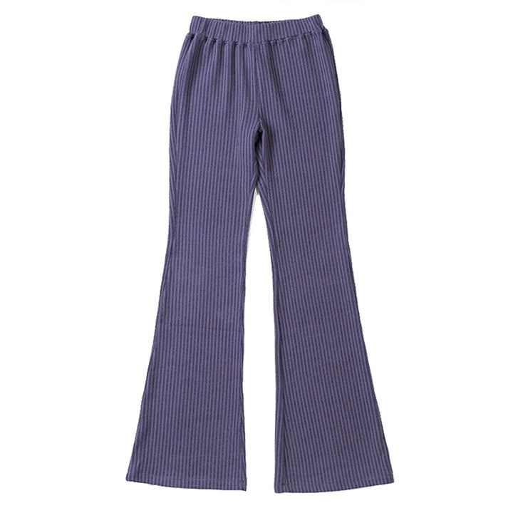 KNITTED SLIM BOOTSCUT PANTS