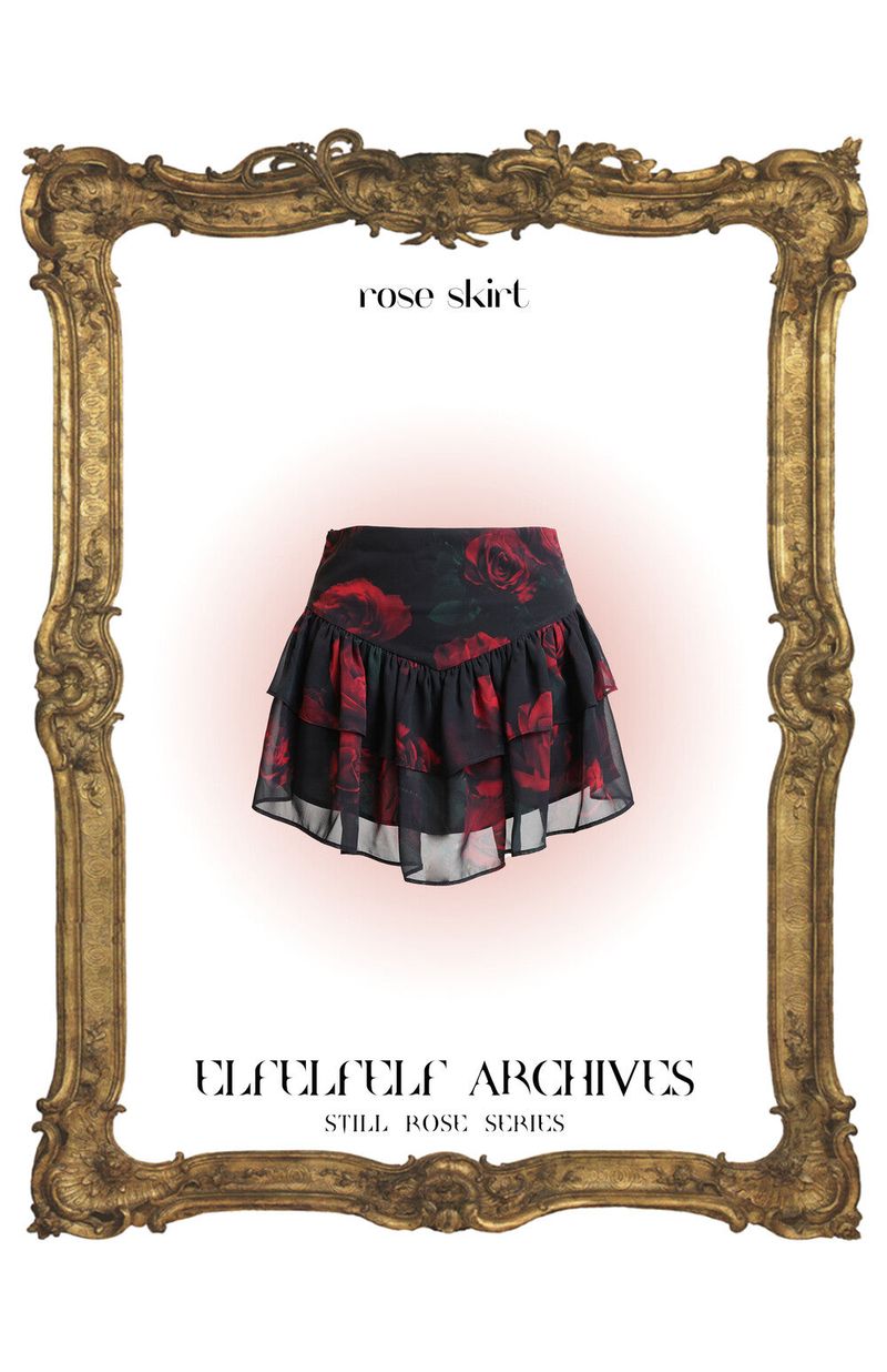 elfelfelf archives（エルフエルフエルフアーカイブ）の「ROSE SKIRT[red]（Skirts）」