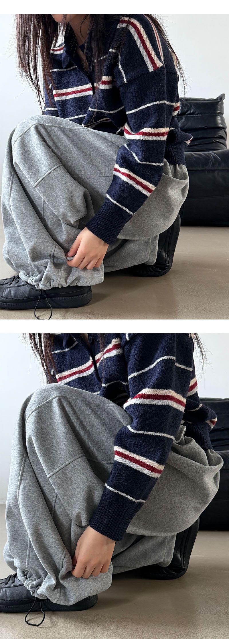 Edge ilne wide sweat pants(3color)