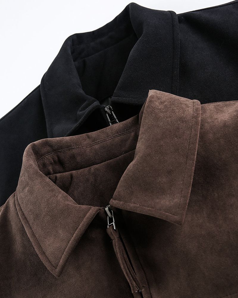 Luna suede padding jacket