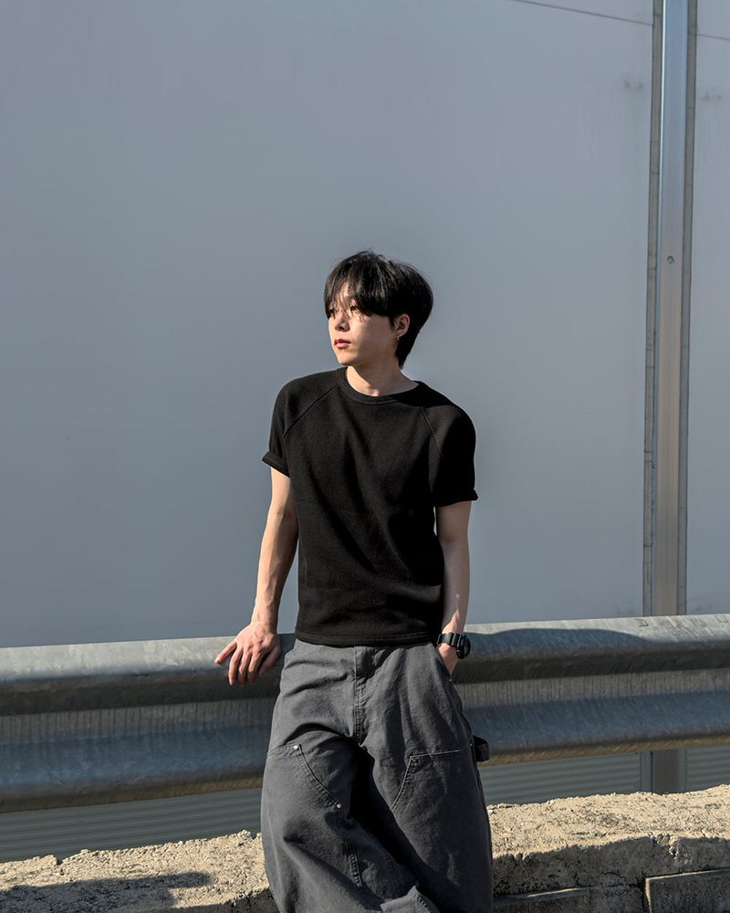 Morph Waffle Raglan Short Sleeve T-Shirt