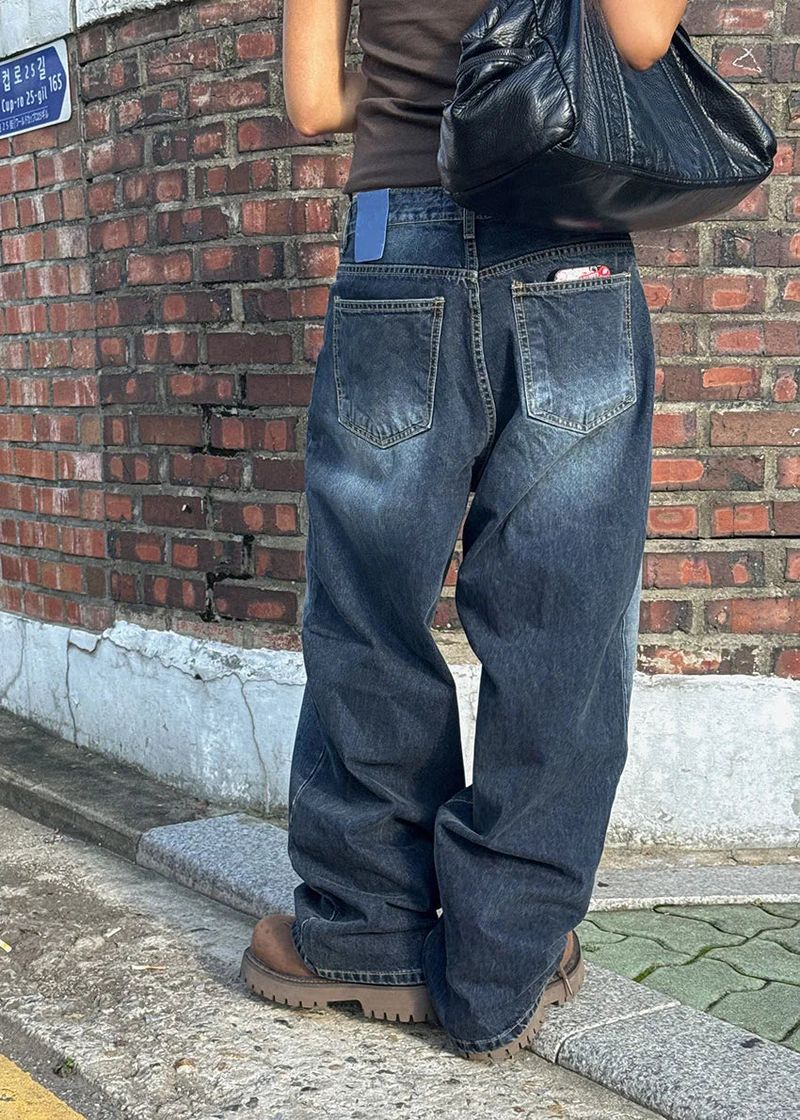 (UNISEX) ドミンゴ バルーン ディープ デニム (S-L)