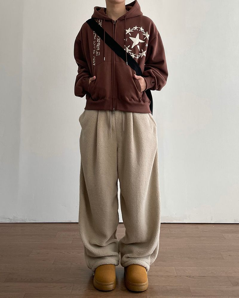 Scope Cropped Fleece Hoodie Zip-up
