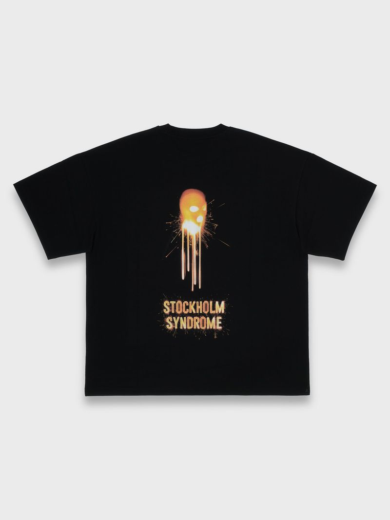 stockholm syndrome（ストックホルムシンドローム）の「スパークルロゴTシャツ - BLACK（トップス）」