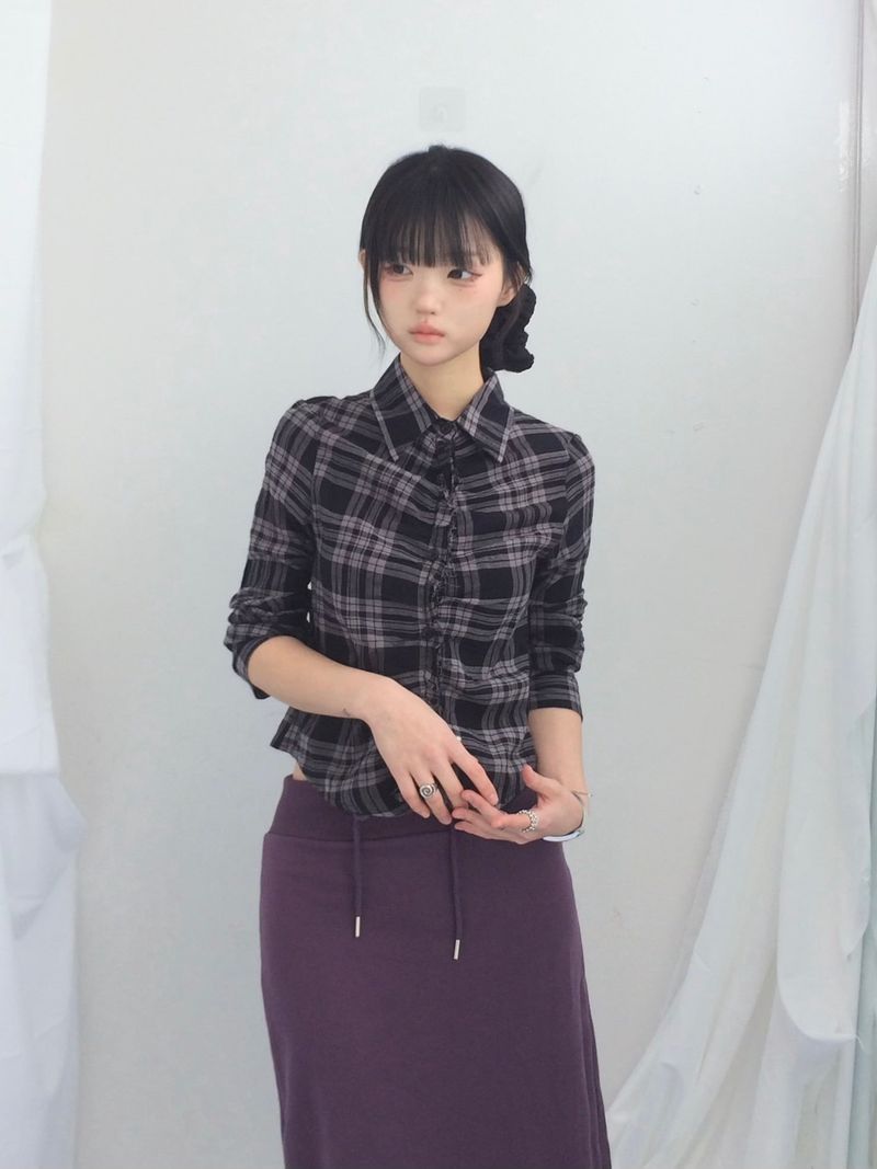Slim Base String Long Skirt