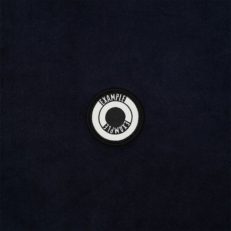 EXAMPLE MINI ROUND LOGO PATCH VELVET POLO SHIRT