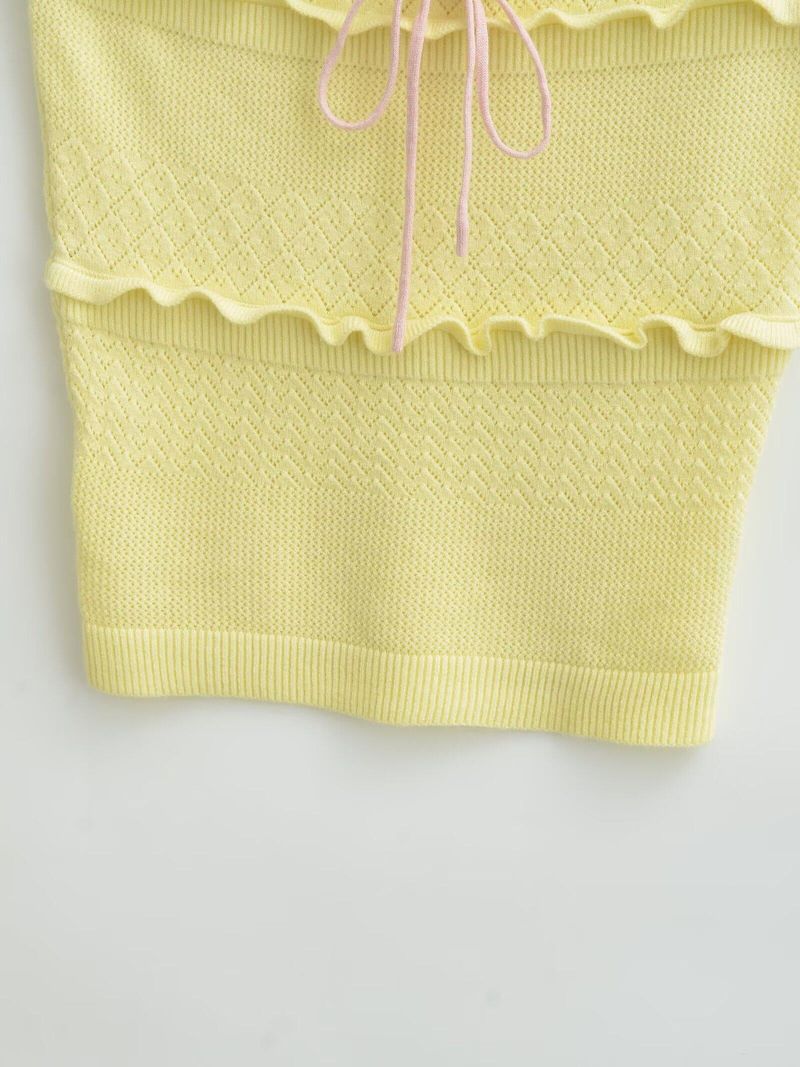 Nover Ribbon Knit Top