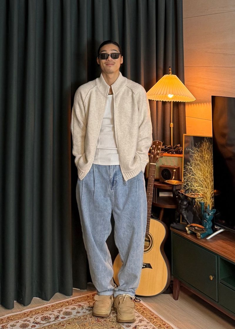 [virstyle original] INKKI Two-Way Wool Knit Zip-Up 2COLOR